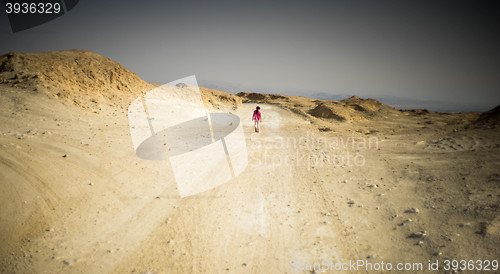 Image of Family hiking in desert