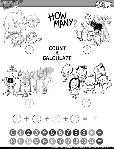 Image of math avtivity coloring book