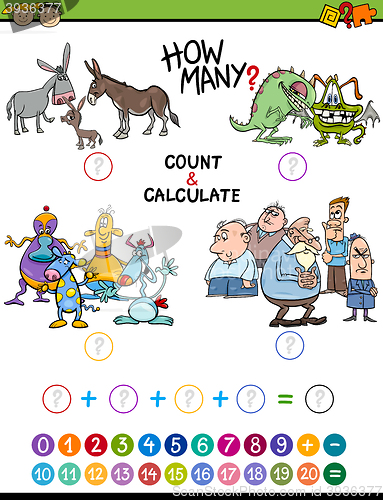 Image of math educational activity for kids