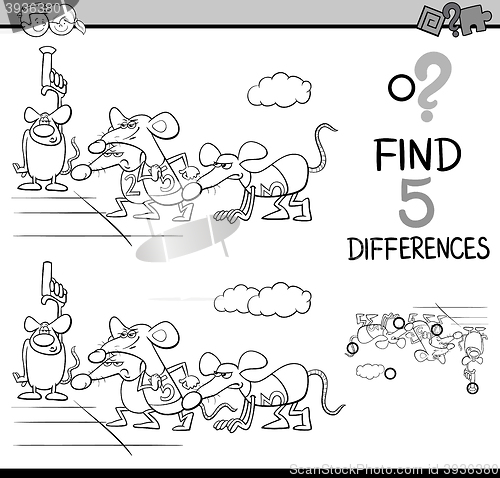 Image of differences activity coloring book