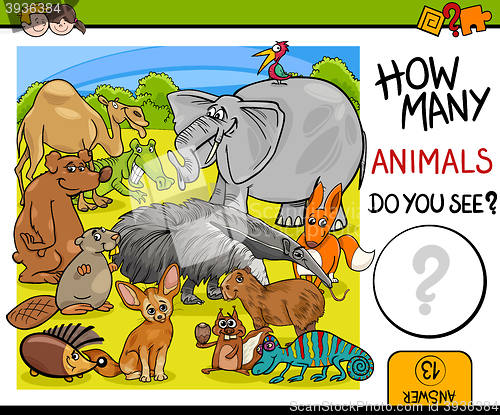 Image of count animals activity for children