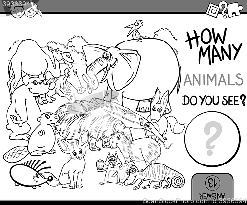 Image of count the animals coloring book