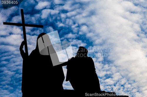 Image of Turin, Italy - January 2016: Religion Statue