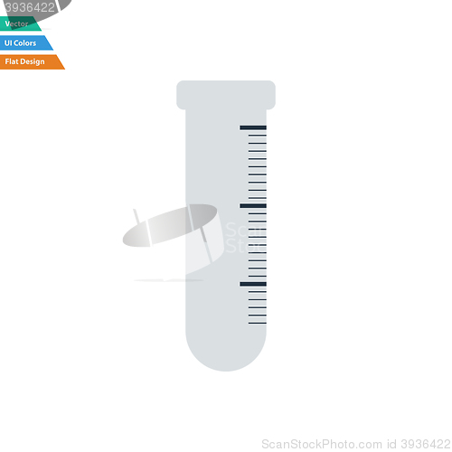 Image of Flat design icon of chemistry beaker