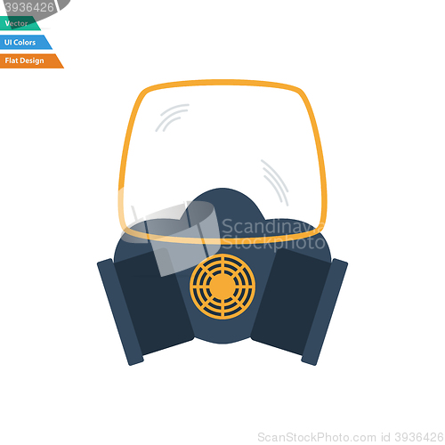 Image of Flat design icon of chemistry gas mask