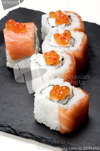 Image of Salmon and Caviar Sushi