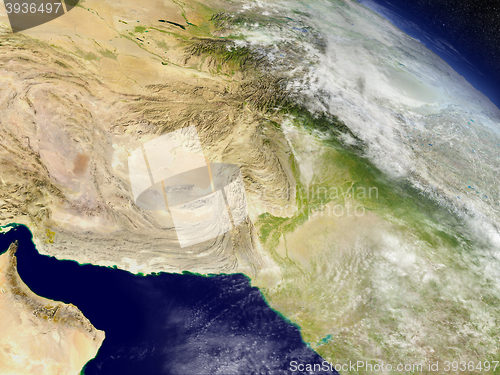 Image of Afghanistan and Pakistan from space