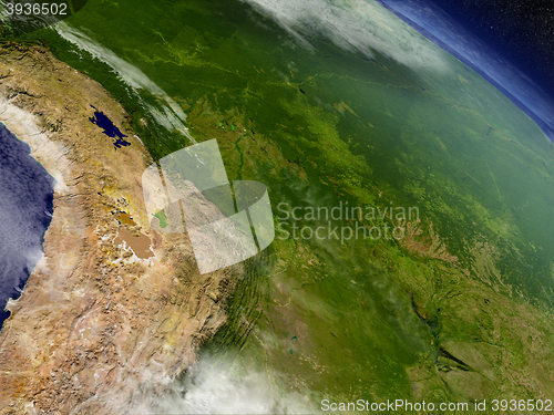 Image of Bolivia from space