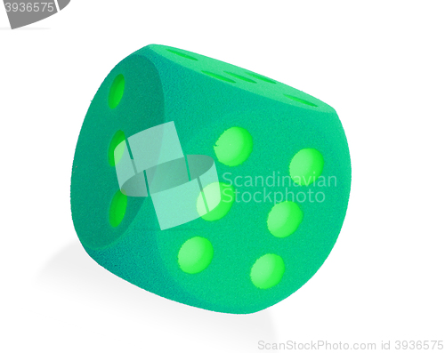 Image of Large green foam die isolated - 6