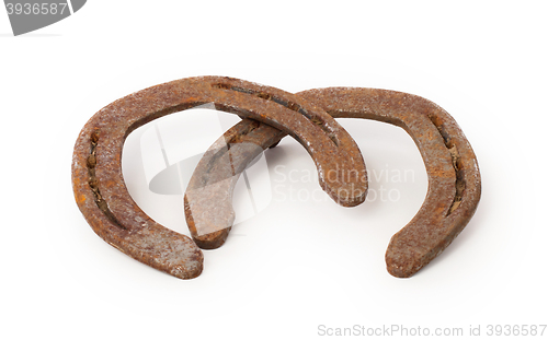 Image of Old rusty horseshoes