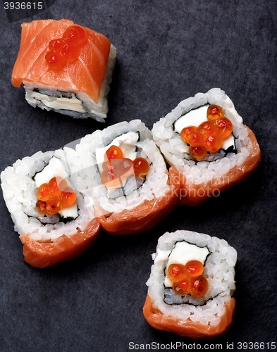 Image of Salmon and Caviar Sushi