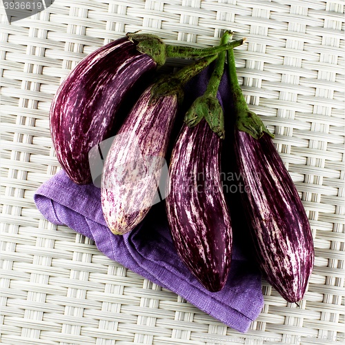 Image of Raw Striped Eggplants