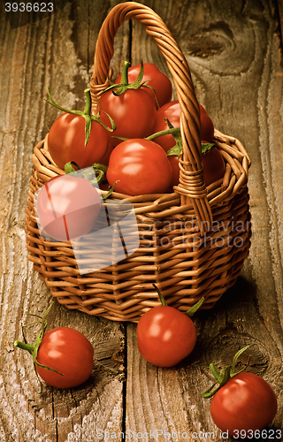 Image of Basket of Cherry Tomatoes