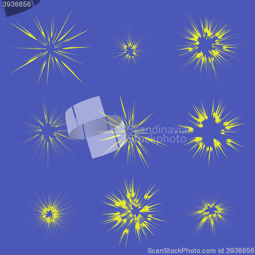 Image of Explode Flash, Cartoon Explosion, Star Burst