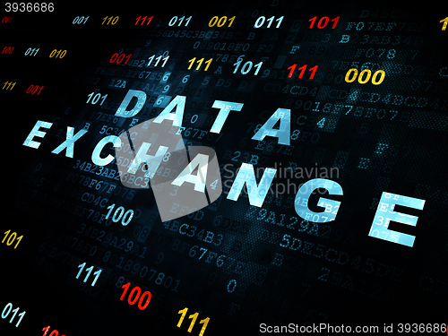 Image of Data concept: Data Exchange on Digital background
