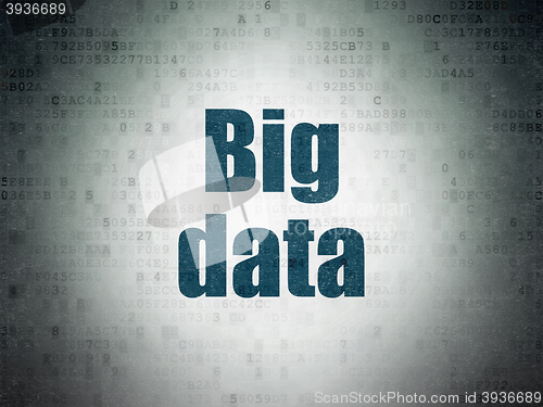 Image of Information concept: Big Data on Digital Data Paper background