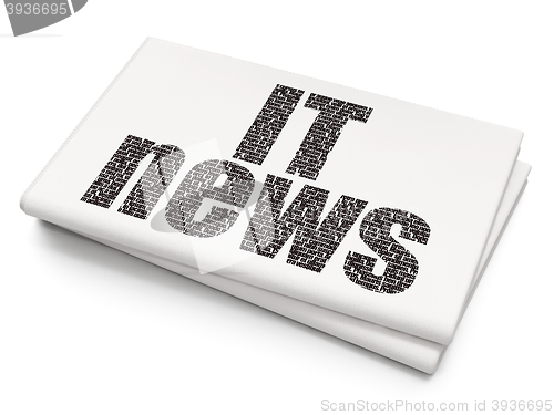 Image of News concept: IT News on Blank Newspaper background