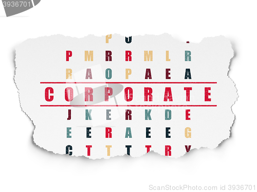 Image of Finance concept: Corporate in Crossword Puzzle