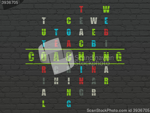 Image of Education concept: Coaching in Crossword Puzzle