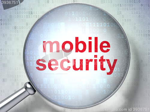 Image of Privacy concept: Mobile Security with optical glass