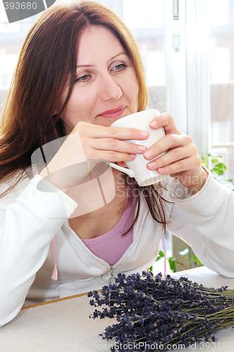 Image of Mature woman relaxing