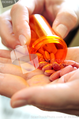 Image of Hands holding pills
