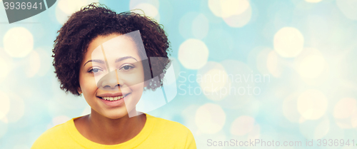 Image of happy african american young woman face