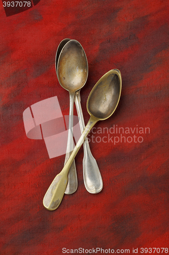 Image of Three antique silver spoons