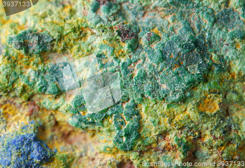 Image of Copper ore texture close up