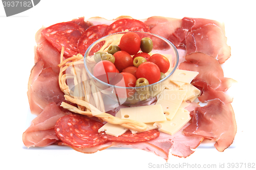 Image of ham cheese tomato olive as easy dinner