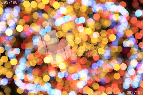 Image of christmas lights color background