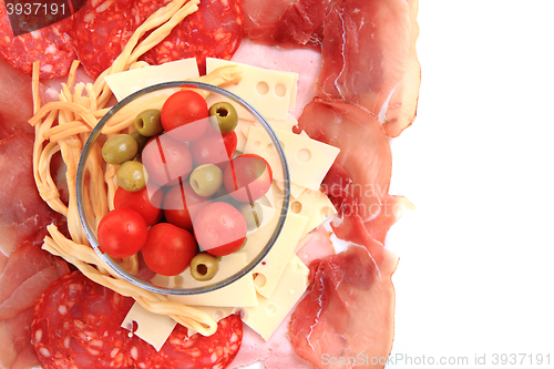 Image of ham cheese tomato olive as easy dinner