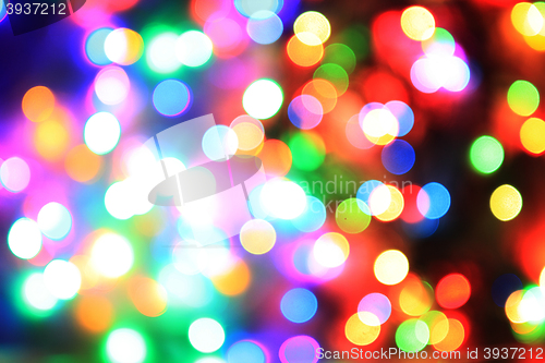 Image of christmas lights color background