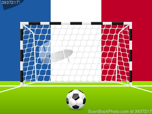 Image of Abstract soccer background with french flag