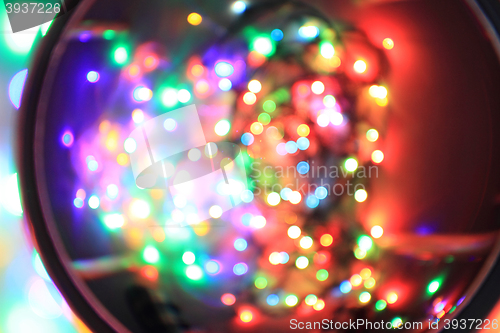 Image of christmas lights color background