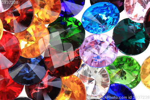 Image of color glass diamonds