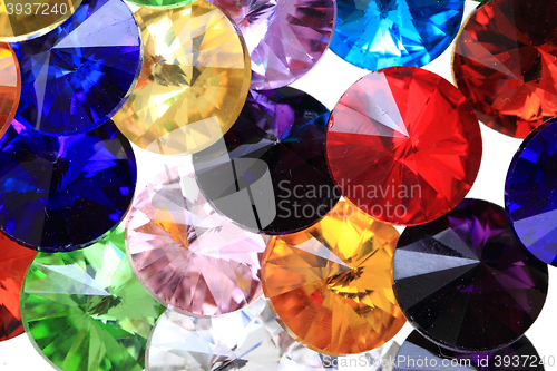 Image of color glass diamonds