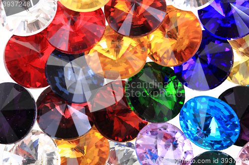 Image of color glass diamonds