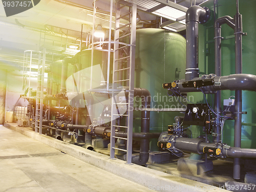 Image of water treatment tanks at power plant