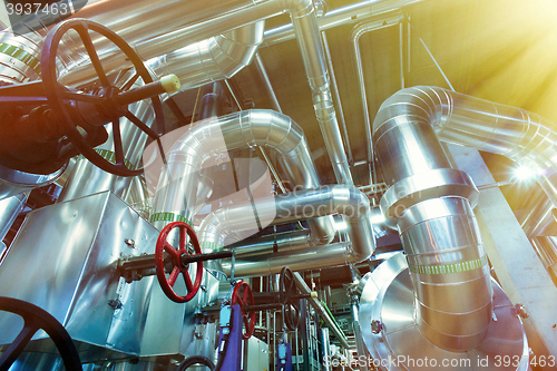 Image of Blue toned interior industrial background.