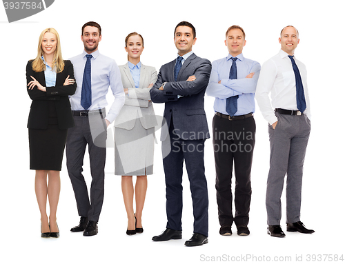 Image of group of happy business people