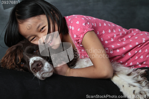 Image of Child and dog