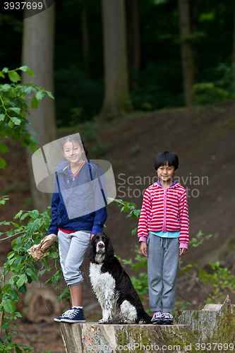 Image of Child and dog