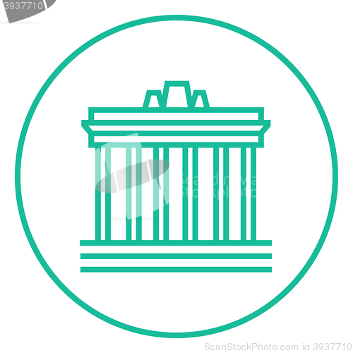 Image of Acropolis of Athens line icon.