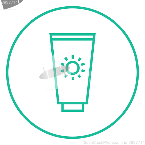 Image of Sunscreen line icon.