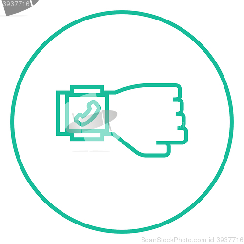 Image of Smartwatch line icon.