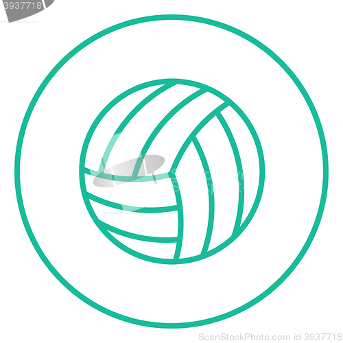 Image of Volleyball ball line icon.