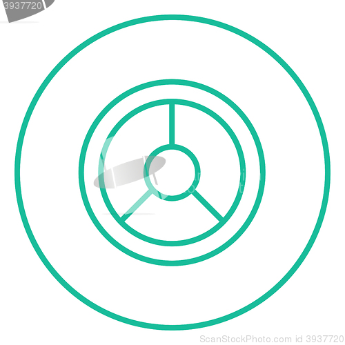 Image of Steering wheel line icon.