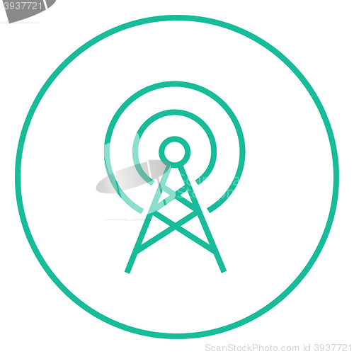 Image of Antenna line icon.