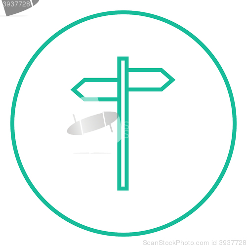 Image of Travel traffic sign line icon.